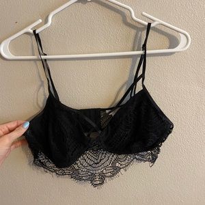 Black lace bralette